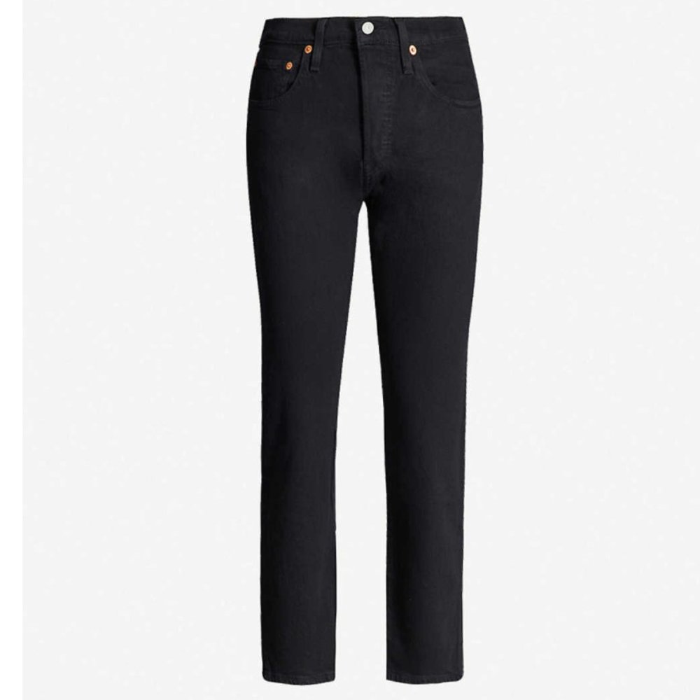LEVIS 501 cropped straight high-rise jeans